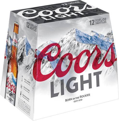 COORS LIGHT BOTTLES 12 PK