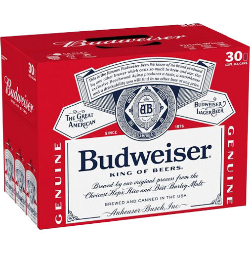 BUDWEISER CAN 30PK