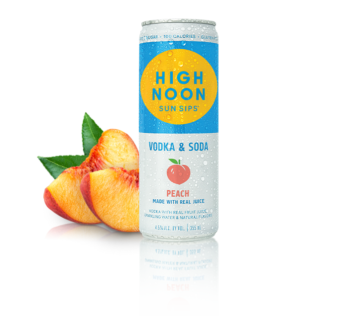 HIGH NOON PEACH VODKA SODA 4PK
