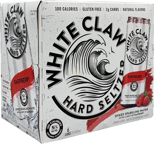 WHITE CLAW RASPBERRY CAN 6PK